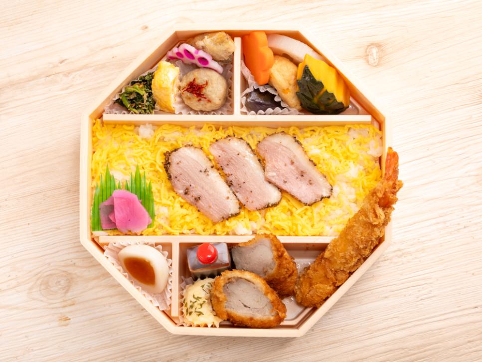 鴨ちらし六角弁当