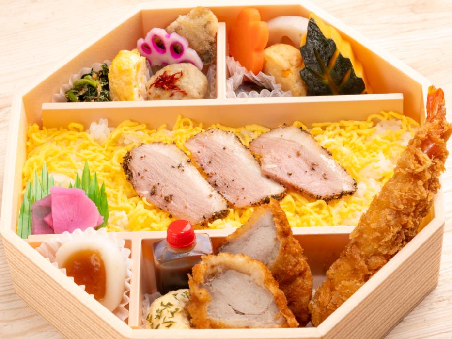 鴨ちらし六角弁当