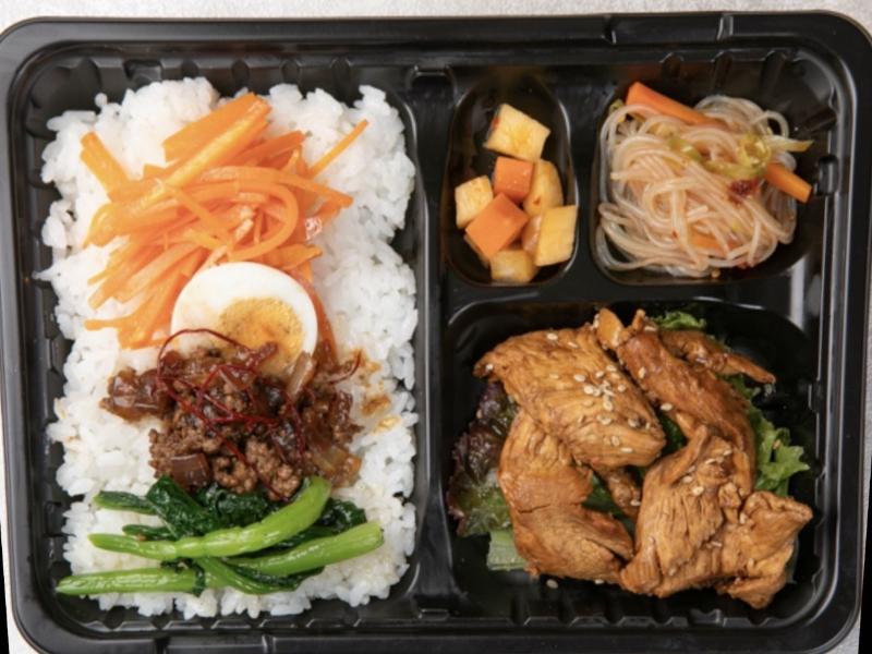 大人気満足鶏醤油照り焼き焼肉弁当
