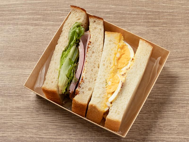 ディル香るたまごサンド＆ハニーマスタードマヨのハムレタスサンド