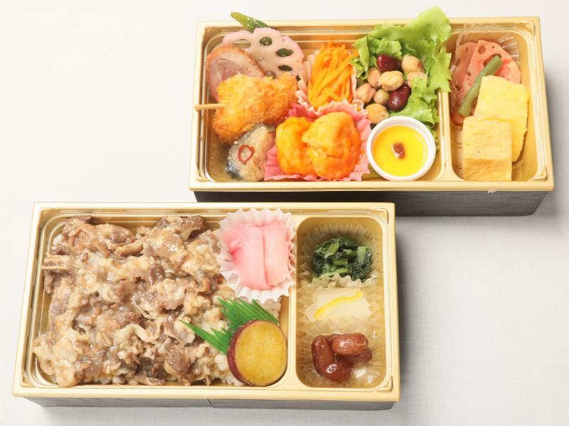 二段マスタードビネガーの牛しぐれ弁当