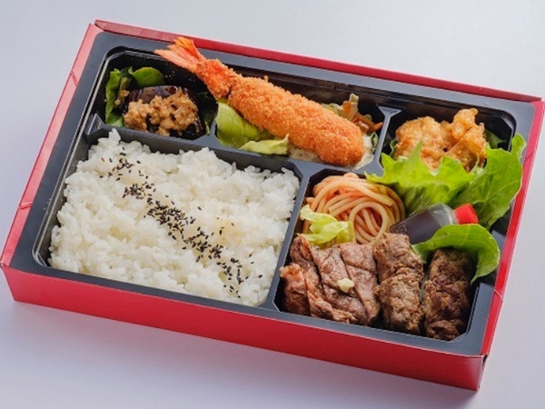 おおいた和牛ランプステーキ＆ハンバーグ弁当