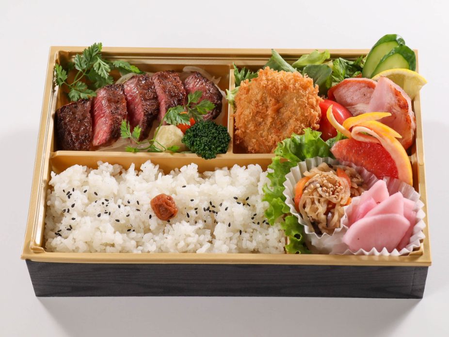 常陸牛ステーキ＆常陸牛メンチ弁当
