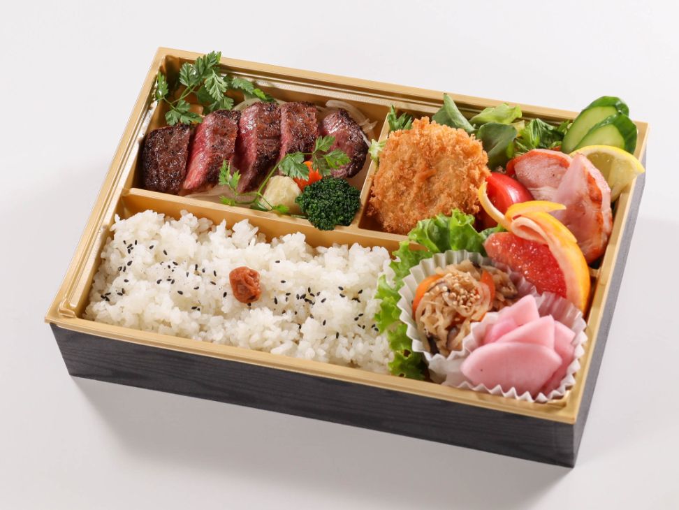 常陸牛ステーキ＆常陸牛メンチ弁当
