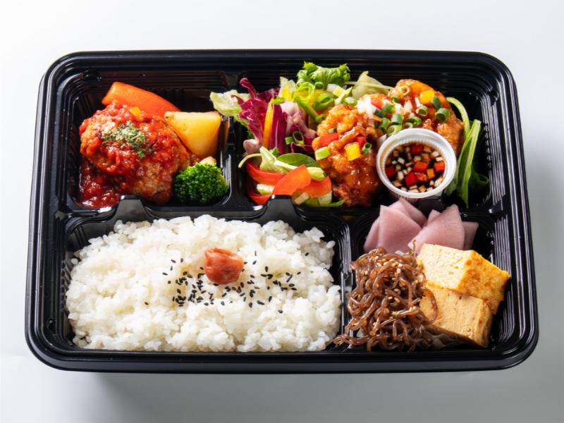 オリジナルハンバーグ＆油淋鶏弁当