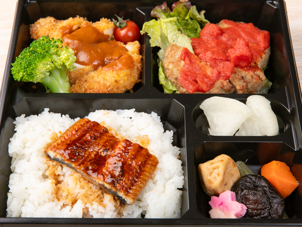 豚ロースとんかつとハンバーグのうな重