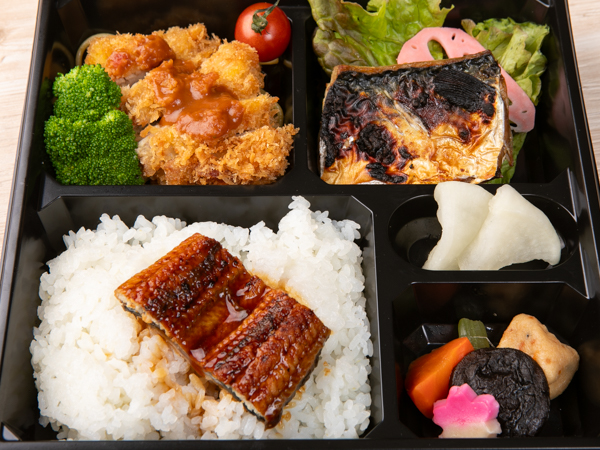 豚ロースとんかつと鯖西京焼きのうな重