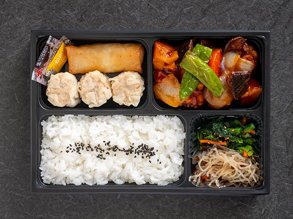 焼売と酢豚の中華弁当