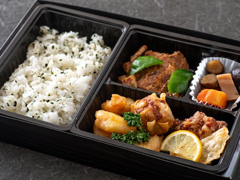 【広東風】中華料理とわかめごはん