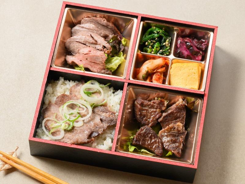 牛タンと牛ヒレ肉含む3種の肉御膳