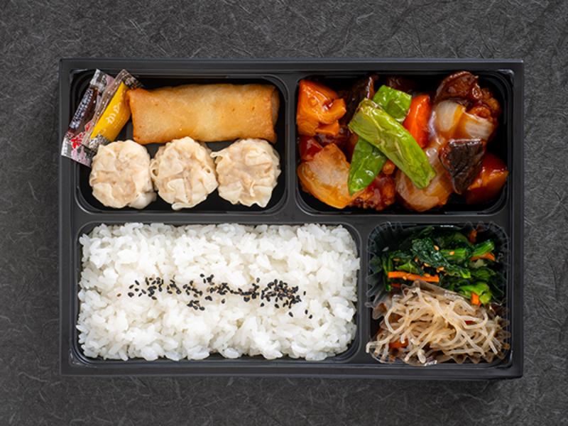 焼売と酢豚の中華弁当