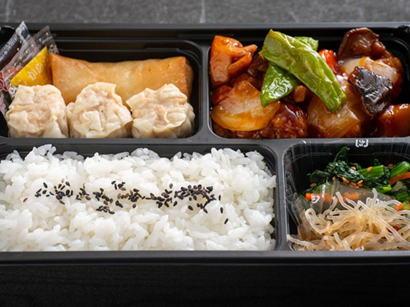 焼売と酢豚の中華弁当