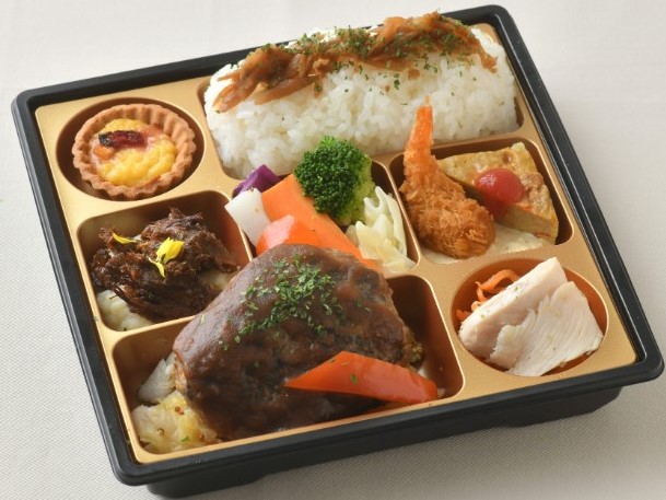 【500mlペット茶付き】プティコース弁当 ハンバーグ