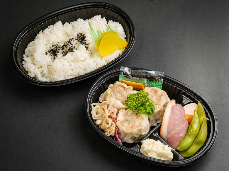 表参道 中華菜館 胡弓の大粒しゅうまい二段弁当 900円 お弁当デリ お弁当の配達デリバリー