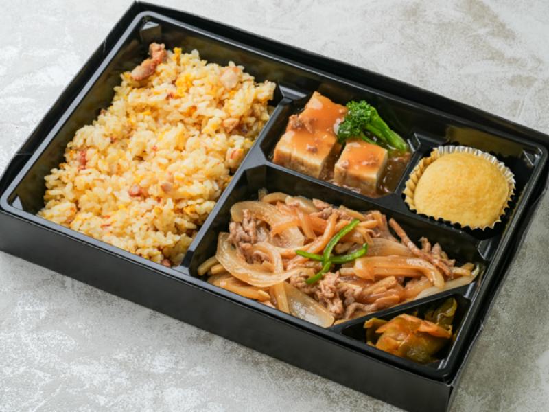 旨み溢れる豚肉と玉ねぎの炒め弁当