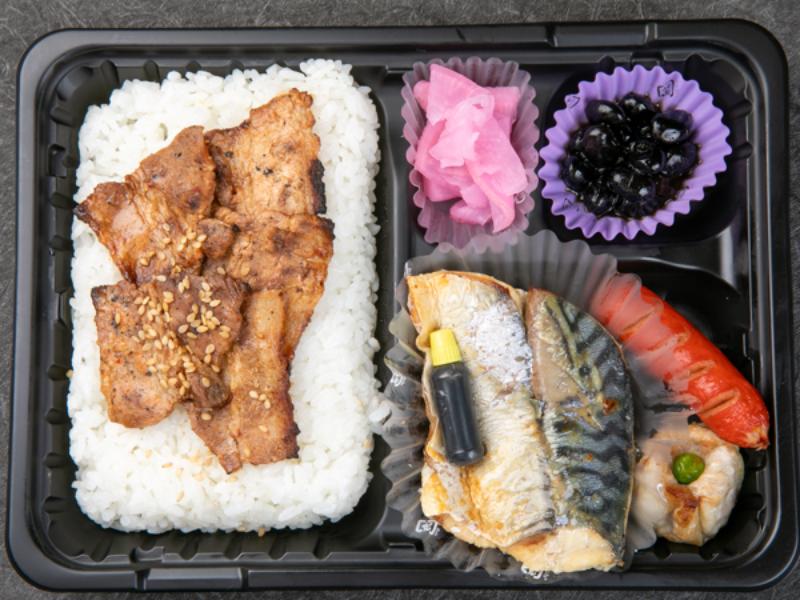豚めし(鯖の塩焼き)