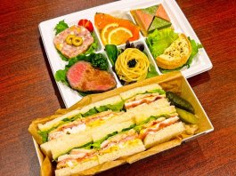 Merenda（関西）の「サンドイッチと6種のオードブル」海老アボカド