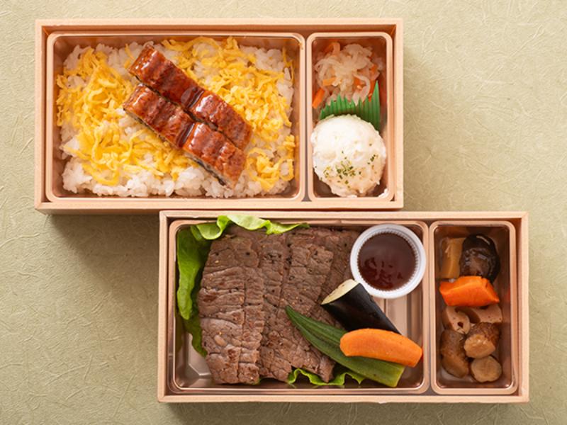 豪華うなぎ重＆サーロインステーキの二段御膳