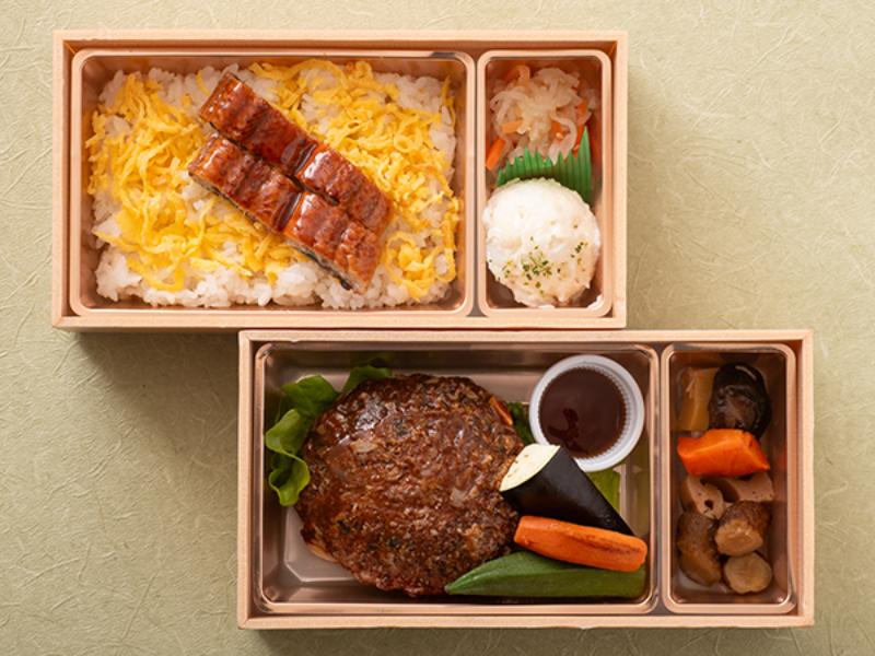 鰻重＆粗挽きハンバーグの豪華二段御膳