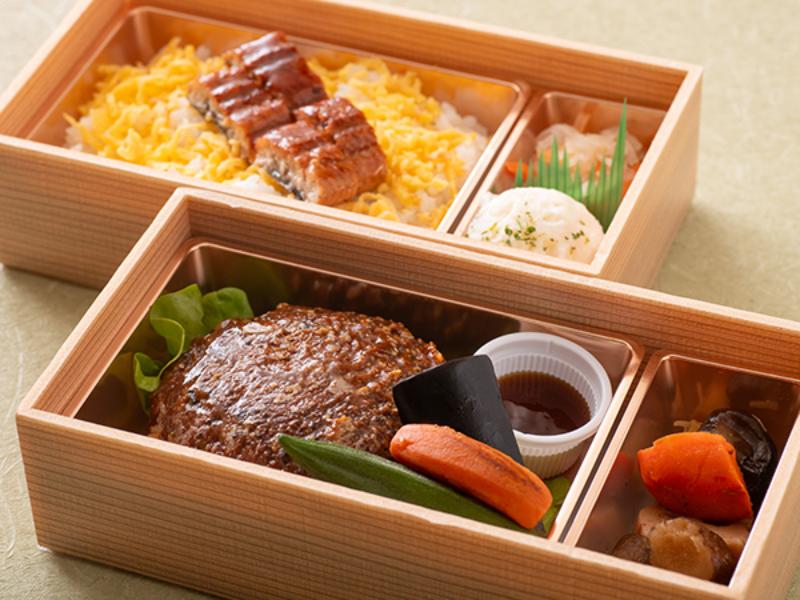 鰻重＆粗挽きハンバーグの豪華二段御膳