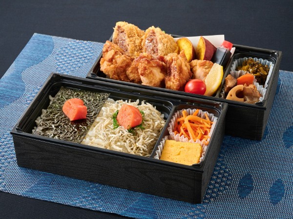 博多明太のり弁＆じゃこしそ明太ごはんとチキン南蛮＆牛たんメンチカツ二段御膳