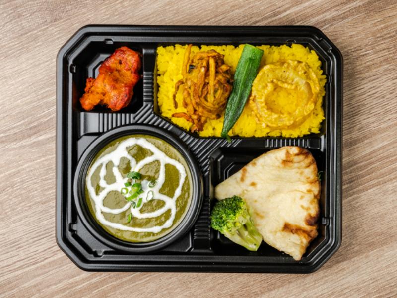 【ハラル対応】チーズナン＆ほうれん草チキンカレーセット