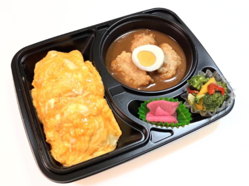 オムライスとごろっと唐揚げカレー