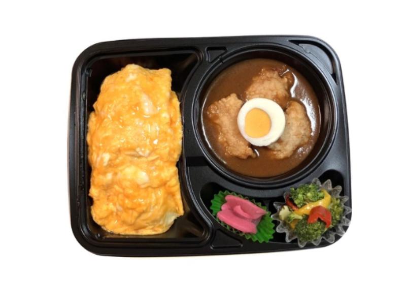 オムライスとごろっと唐揚げカレー