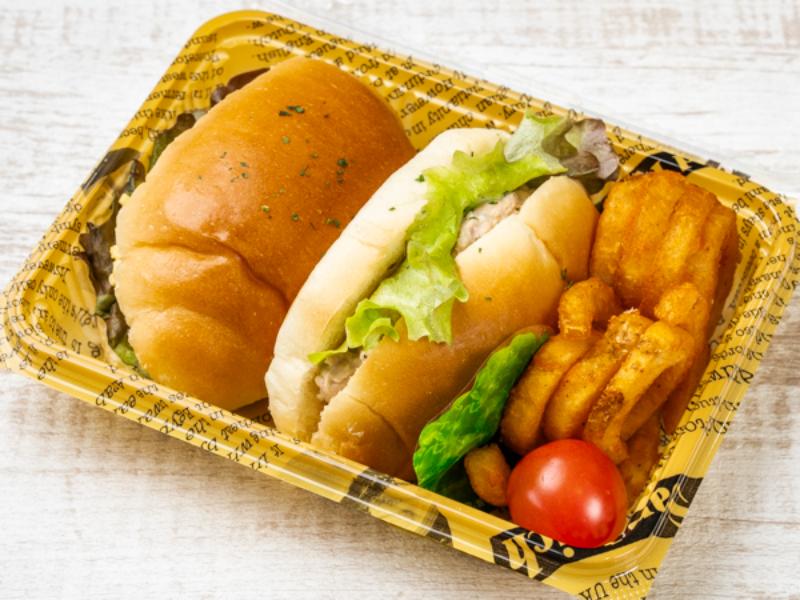 バターロールセットB パン2つ、おかず2種