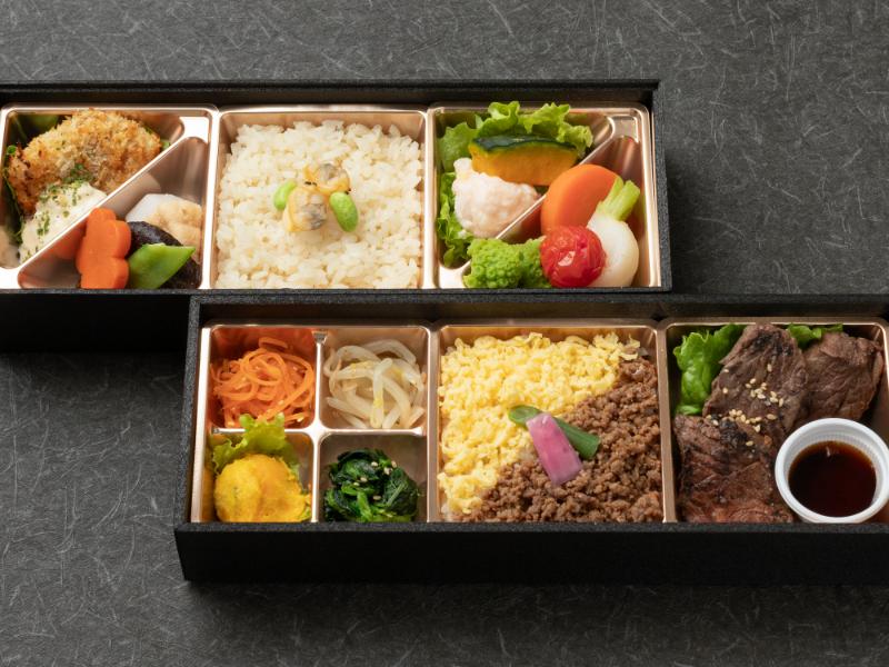 厚切りはらみ焼肉&白身魚のフライ二段御膳