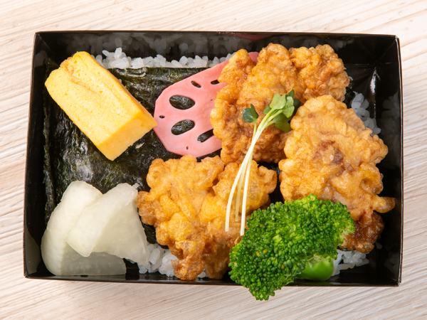 田舎風鶏唐揚げ海苔弁当