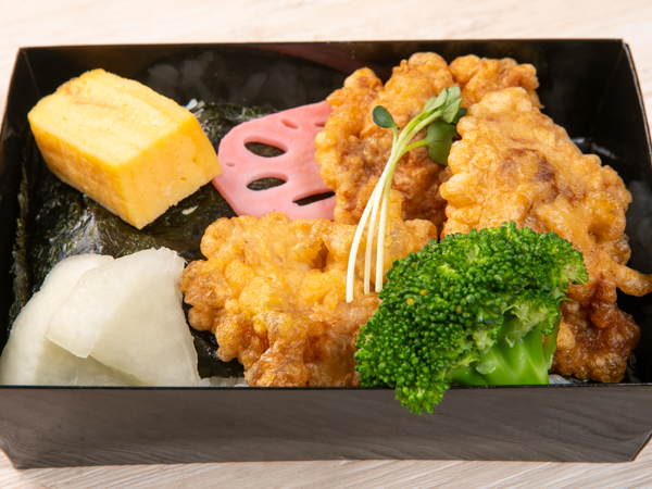 田舎風鶏唐揚げ海苔弁当