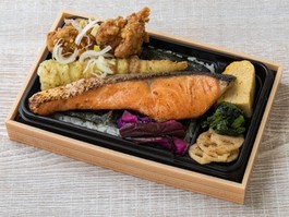 【お弁当デリ限定】海苔弁 銀鮭＆唐揚げ
