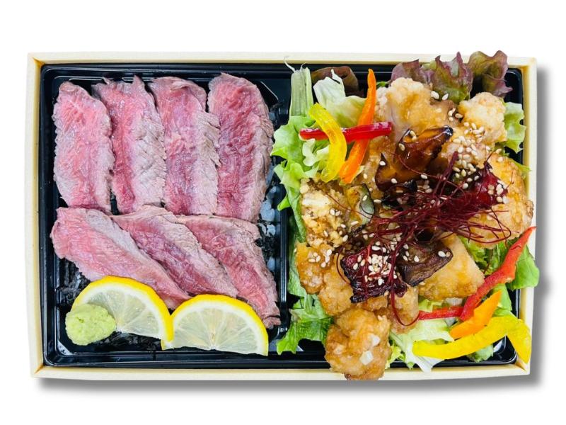 牛ヒレステーキ重＆ユーリンチーサラダお弁当