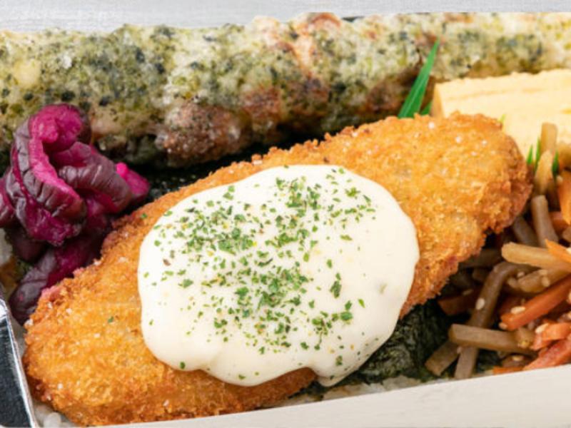 白身魚フライの自家製タルタルのり弁