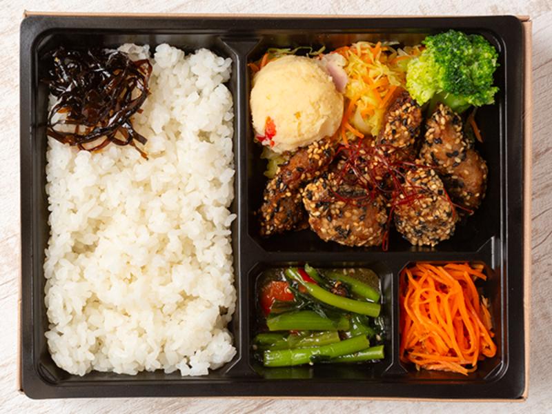 【焼きタルト付】さばの胡麻竜田弁当