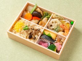 ゆしま扇の六角二段「くず抹茶（竹葉）」 2,646円｜【お弁当デリ】お