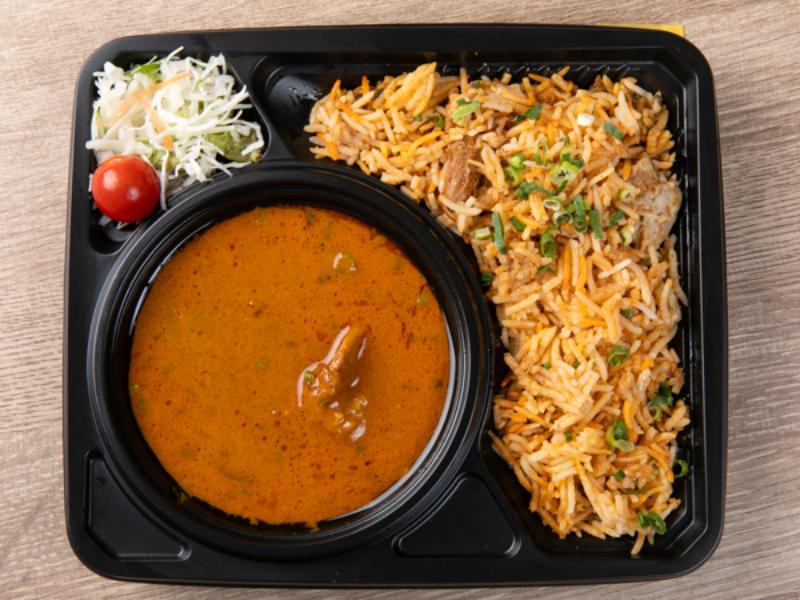 【開店記念セール！】 Mr.Spiceのチキンカレー＆ビリヤニセット 1,250円｜【お弁当デリ その他 加工食品