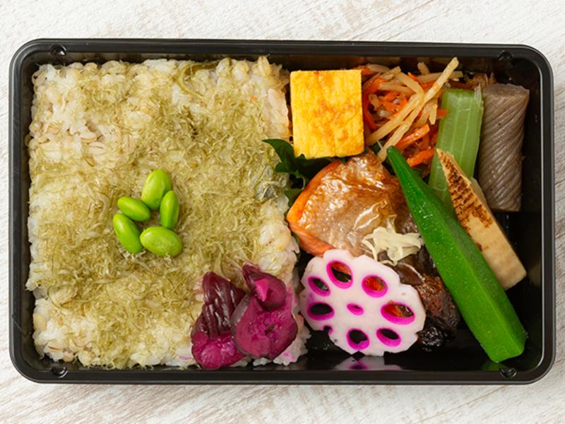 えだ豆昆布弁当　銀鮭の塩焼き〜針生姜添え〜