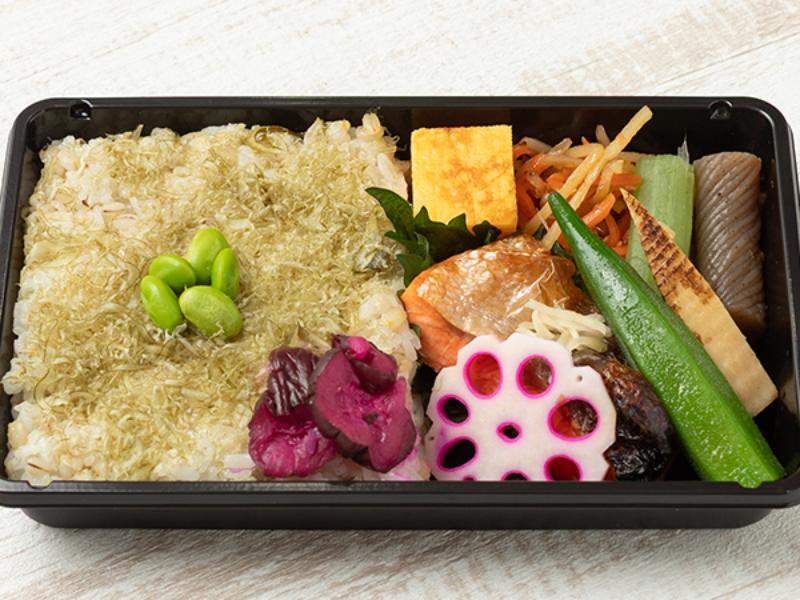 えだ豆昆布弁当　銀鮭の塩焼き〜針生姜添え〜