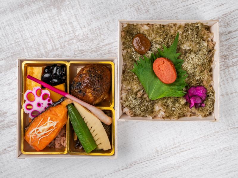 【2段】めんたい昆布弁当 鶏つくねの仙台赤味噌焼き＆銀鮭の塩焼き