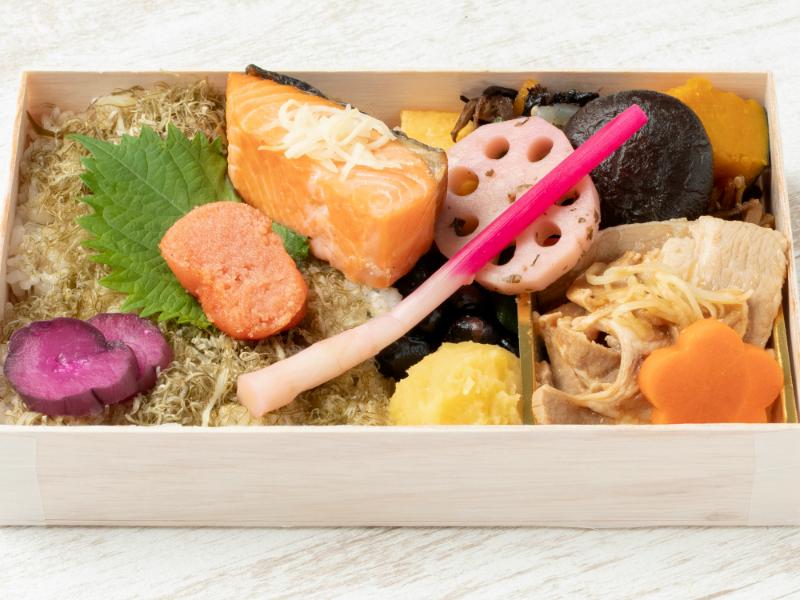 【MTK07】明太昆布弁当　豚肉の生姜焼き＆銀鮭塩焼き〜針生姜添え〜