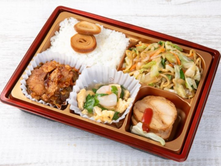 如意弁当‐ルイベントウ‐の【お手頃】秘伝鶏チャーシュー・回鍋肉・エビ