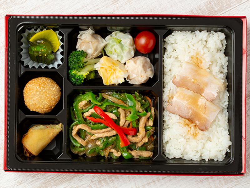 【贅沢！】青椒肉絲＆焼売ダブル弁当
