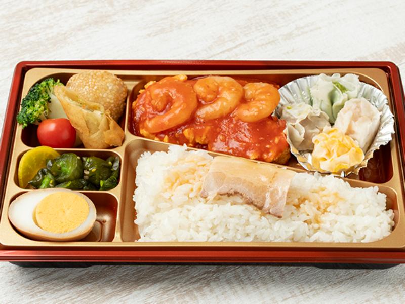 エビと玉子のチリソース＆焼売弁当