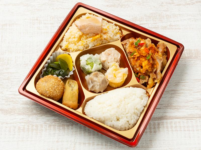 【華やか！】油淋鶏＆焼売スクエア弁当