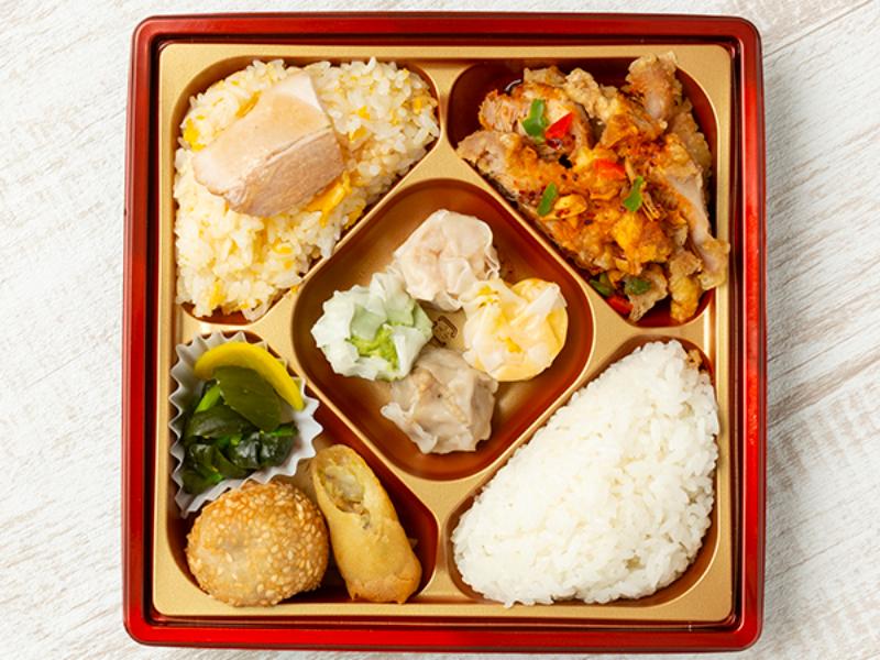 【華やか！】油淋鶏＆焼売スクエア弁当