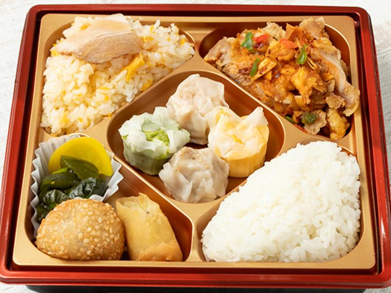 【華やか！】油淋鶏＆焼売スクエア弁当