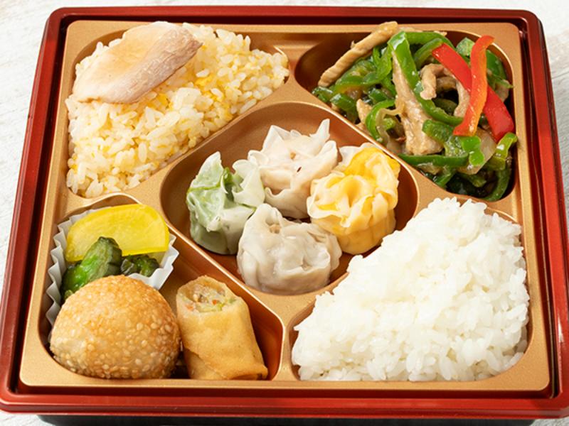 【華やか！】青椒肉絲＆焼売スクエア弁当
