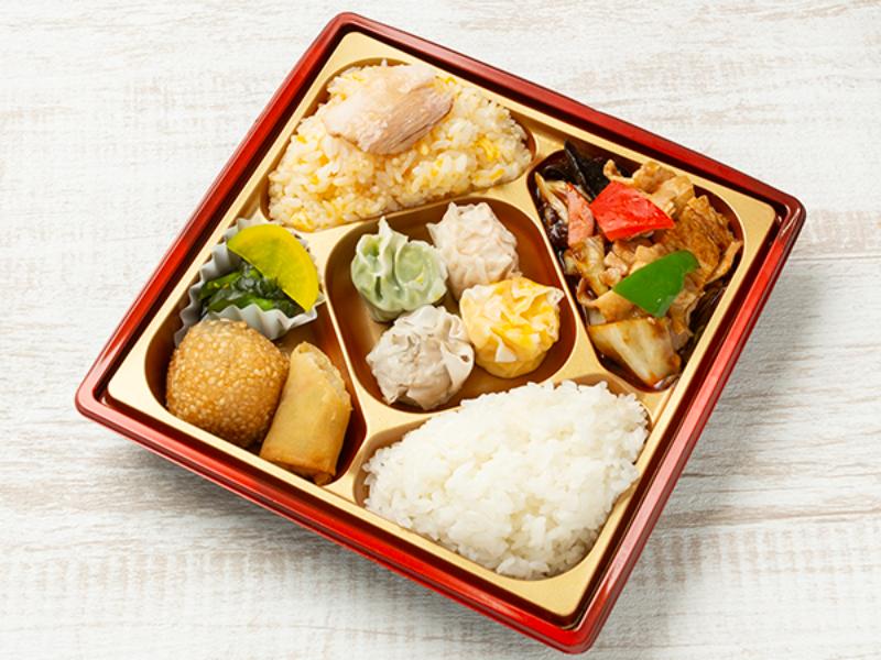 【華やか！】回鍋肉＆焼売スクエア弁当